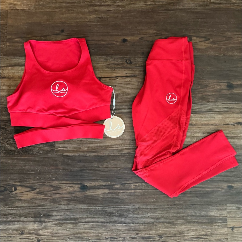 Ryderwear  Lauren Simpson Red Activewear Set